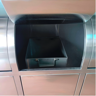 Ruột thùng rác inox 3 ngăn