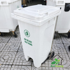 Thùng rác trắng 120L