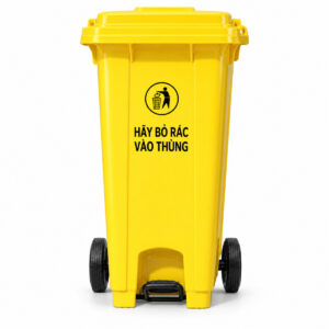 Ảnh thùng rác 120L vàng