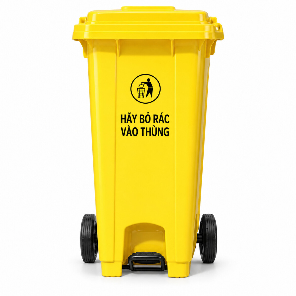 Ảnh thùng rác 120L vàng
